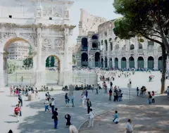 Titus Arch Pine Tree #3092 by Massimo Vitali, 2008, Chromogenic print, face-mounted to Plexiglas, flush-mounted to aluminum, sold Apr 2022