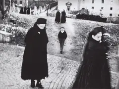 Scanno by Mario Giacomelli, 1957, Gelatin silver print, printed later, offered Apr 2022