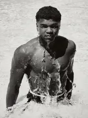 Flip Schulke, Ali Swimming Pool Jump (eyes open), 1961, Gelatin silver print, printed later, flush-mounted