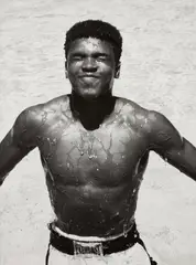 Flip Schulke, Ali Swimming Pool Jump (eyes closed), 1961, Gelatin silver print, printed later, flush-mounted
