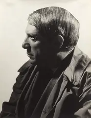 Portrait of Picasso by Man Ray, 1932, Gelatin silver print, likely an early print, sold Apr 2022