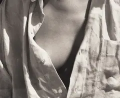 Denis Piel, Unbuttoned, 1982, Platinum palladium print