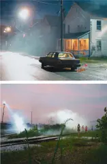 Gregory Crewdson, Production Still (Clover Street); Production Still (Railway Children), 2003, Two digital pigment prints, printed 2022
