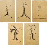 Lithographs of the Sculpture: The Plant Becomes a Fan by Jim Dine, 1975, The complete set of five lithographs with varnish, on Natsume paper, with full margins, sold Sep 2022