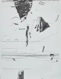 William Larson, Transmission 0061, 1975, Unique electro-carbon print