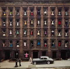 Ormond Gigli, Girls in the Windows, New York City, 1960, Chromogenic print, printed later