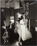 Richard Avedon, Suzy Parker and Robin Tattersall, evening dress by Griffe, Folies-Bergère, Paris, August, 1957, Gelatin silver print from Avedon/Paris , printed 1978