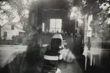 Robert Frank, Barbershop Through Screen Door, McClellanville, South Carolina, 1955, Gelatin silver print, printed later