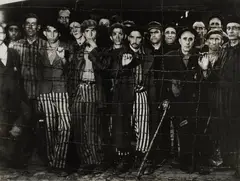 The Living Dead at Buchenwald by Margaret Bourke-White, 1945, Gelatin silver print, printed no later than 1962, offered Oct 2022