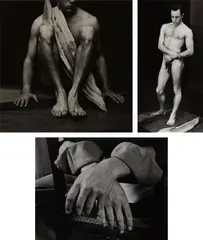 Selected Figure Studies of Tom Murphy, San Francisco by Minor White, 1947, Three gelatin silver prints, each mounted, sold Oct 2022