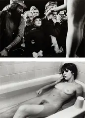 Before the Show, Tunbridge, VT, and After Hours, South Carolina from Carnival Strippers by Susan Meiselas, 1973-1974, Two gelatin silver prints, printed later, sold Oct 2022