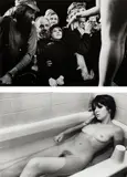 Susan Meiselas, Before the Show, Tunbridge, VT, and After Hours, South Carolina from Carnival Strippers, 1973-1974, Two gelatin silver prints, printed later