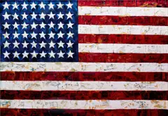 Vik Muniz, Flag, after Jasper Johns from Pictures of Pigment, 2007, Chromogenic print
