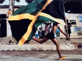 Hank Willis Thomas, An Unidentified Jamaican Boy Uses the Puma H Street Running Shoe to Run for His Freedom
