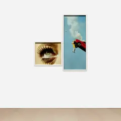 Alex Prager, 3:32 pm, Coldwater Canyon and Eye #5 (Automobile Accident) from Compulsion, 2012, Archival pigment print diptych, each mounted