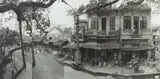 Lois Conner, Hanoi, Vietnam, 1994, Five platinum prints, mounted together as a panorama