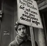 Dorothea Lange, Pickets on Market Street, Western Union Telegrapher Strike