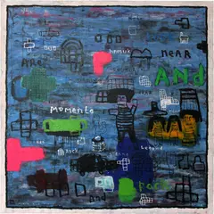 Indra Dodi, Blue Diary, 2021, acrylic on canvas