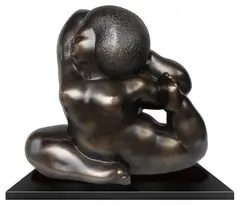 Yoga Series: Angsasana Poses by Adi Gunawan, 2021, bronze, offered Jan 2022