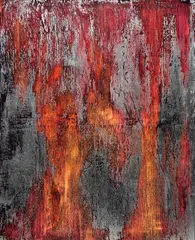Genesis by Jemana Murti, 2021, emulsion, plaster, silver foil, and ash on canvas, offered Jan 2022