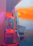 Shen Jiaqi, Blast Off, 2021, acrylic and emulsion on canvas