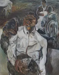 Faris Heizer, Table For Two, 2020, acrylic on canvas