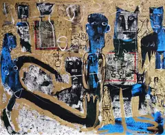 New Energy by Made Wiradana, 2020, mixed media, offered Jan 2022