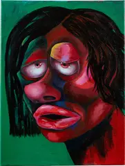 Cheyenne Julien, Red Girl, 2017, acrylic on canvas