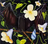 Nikki Maloof, Moonflowers Close, 2017, oil on canvas