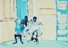 Friends by Genieve Figgis, 2015, acrylic on canvas, sold Mar 2021