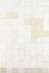 McArthur Binion, Looking for White: One, 2013, ink, oil paint stick, Staonal crayon and laser print collage on panel
