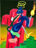 Peter Saul, Lawd, 1968, acrylic and oil on canvas