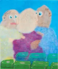 Collusion by Austin Lee, 2014, acrylic on canvas, sold Mar 2021