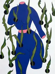 Caitlin Keogh, Untitled (Leaves), 2015, acrylic on canvas