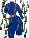 Caitlin Keogh, Untitled (Leaves), 2015, acrylic on canvas