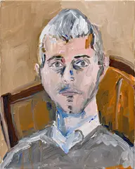 Peter Eleey by Henry Taylor, 2012, acrylic on canvas, sold Mar 2021