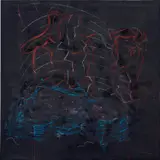 Per Kirkeby, Untitled, 1987, enamel, chalk and blackboard paint on Masonite