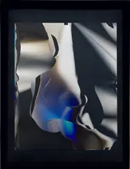 SF 8.7.11B by Larry Bell, 2011, vaporized aluminum and silicon monoxide on canvas paper, in artist's frame, sold Mar 2021