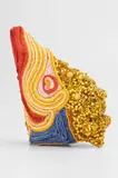 Raúl de Nieves, Recuerda ponte el casco, 2016, cardboard, plastic rhinestones, hand-rolled crepe paper, glue and beads