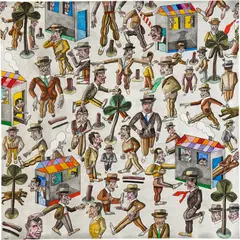 Antonio Seguí, Caer Parado, 2001, acrylic on canvas
