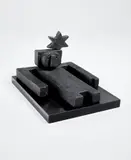Louise Nevelson, Untitled, steel tubing and painted cast Tattistone, in 3 parts, on artist's base