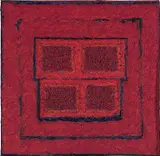 Ralph Humphrey, For Norman, 1977, casein and modeling paste on canvas