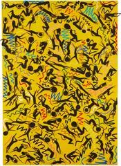 Devin Troy Strother, 96 Niggas on That Assorted Colours, 2013, acrylic and paper collage on canvas