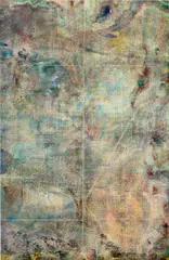 Liam Everett, Untitled, 2013, ink, acrylic, alcohol and salt on canvas, backed with red muslin