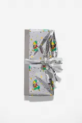 Kathryn Andrews, Gift, 2012, ink and metallized nylon on stainless steel box