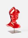 Jon Rafman, New Age Demanded (Cyberswirl Chrome), 2014, 3D photopolymer resin and chrome finish, on artist's base