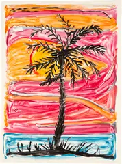 Josh Smith, Untitled (VIII), 2014, monotype on Plike buff paper