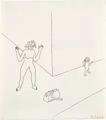 Little Miss Pocket by Alexander Calder, 1944, ink on paper, sold Mar 2021