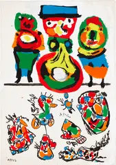 Karel Appel, Untitled, 1967–1968, gouache and pastel on paper