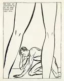 No Title (He Was As) by Raymond Pettibon, 1987, pen and ink on paper, sold Mar 2021